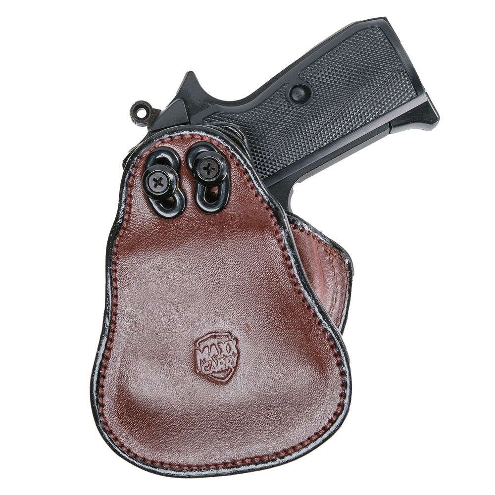 PADDLE HOLSTER FOR RUGER LCP. OWB LEATHER PADDLE WITH ADJUSTABLE CANT.