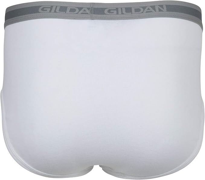 Gildan Men's Underwear Briefs, Multipack, White (6-Pack), Medium