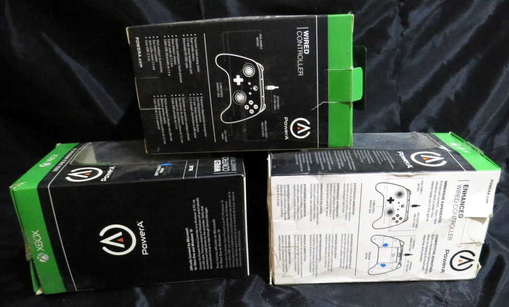3 EMPTY BOXES*** Xbox One and Windows 10 , wired and enhanced wired
