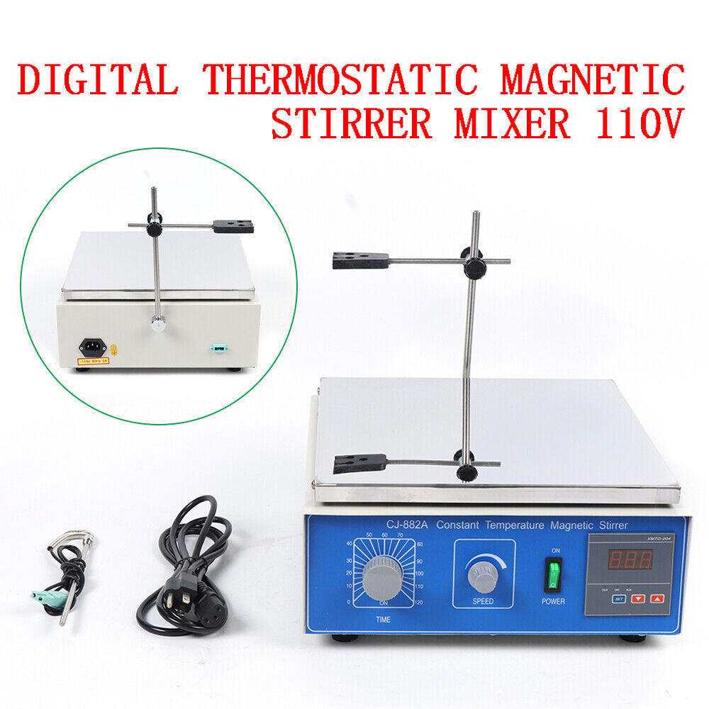 Digital Magnetic Stirrer Mixer With Heating, 10L Temperature Control