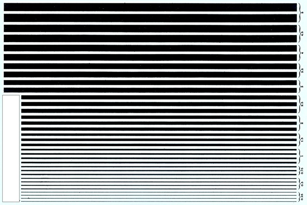 Stripes Black 0.25 - 5.0 Mm Decal