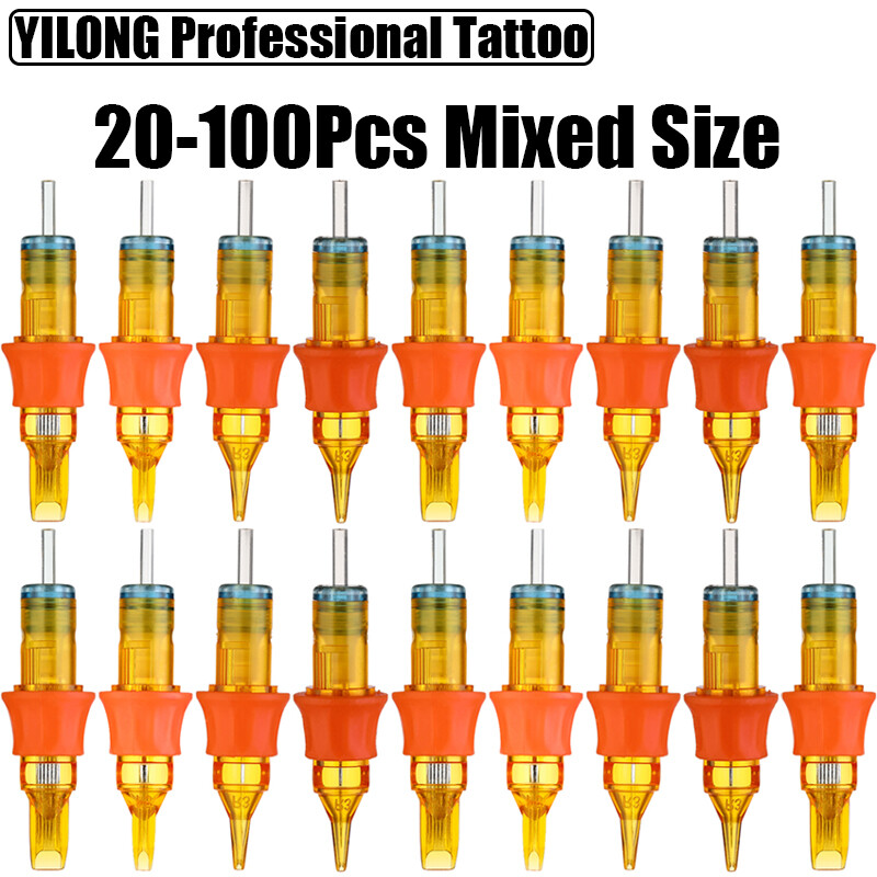 20-100Pcs Mixed Professional Sterile Tattoo Cartridge Needle Size RL RS RM M1