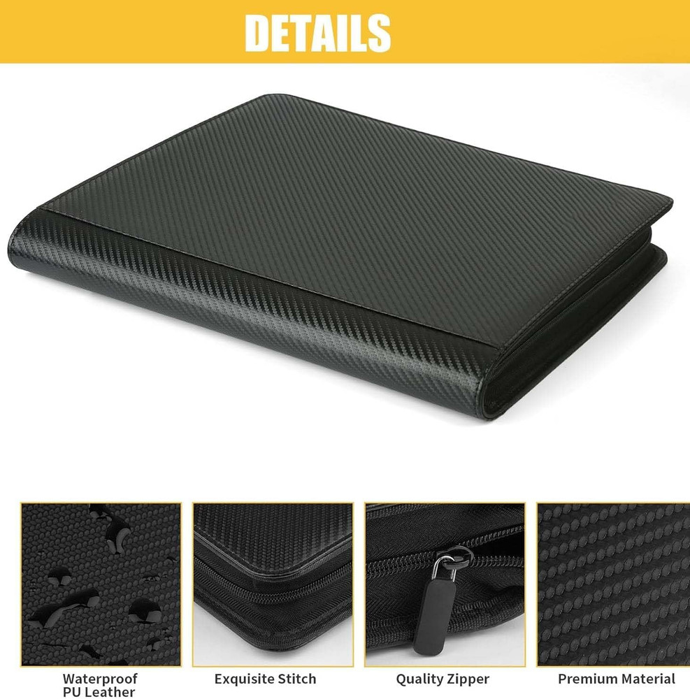Premium Ringless Trading Card Binder - 1024 Capacity, 16 Side-Loading Pockets pe