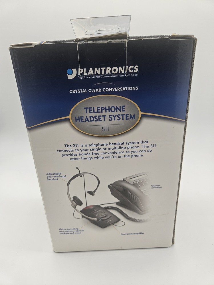 Plantronics S11 Telephone Headset System- New