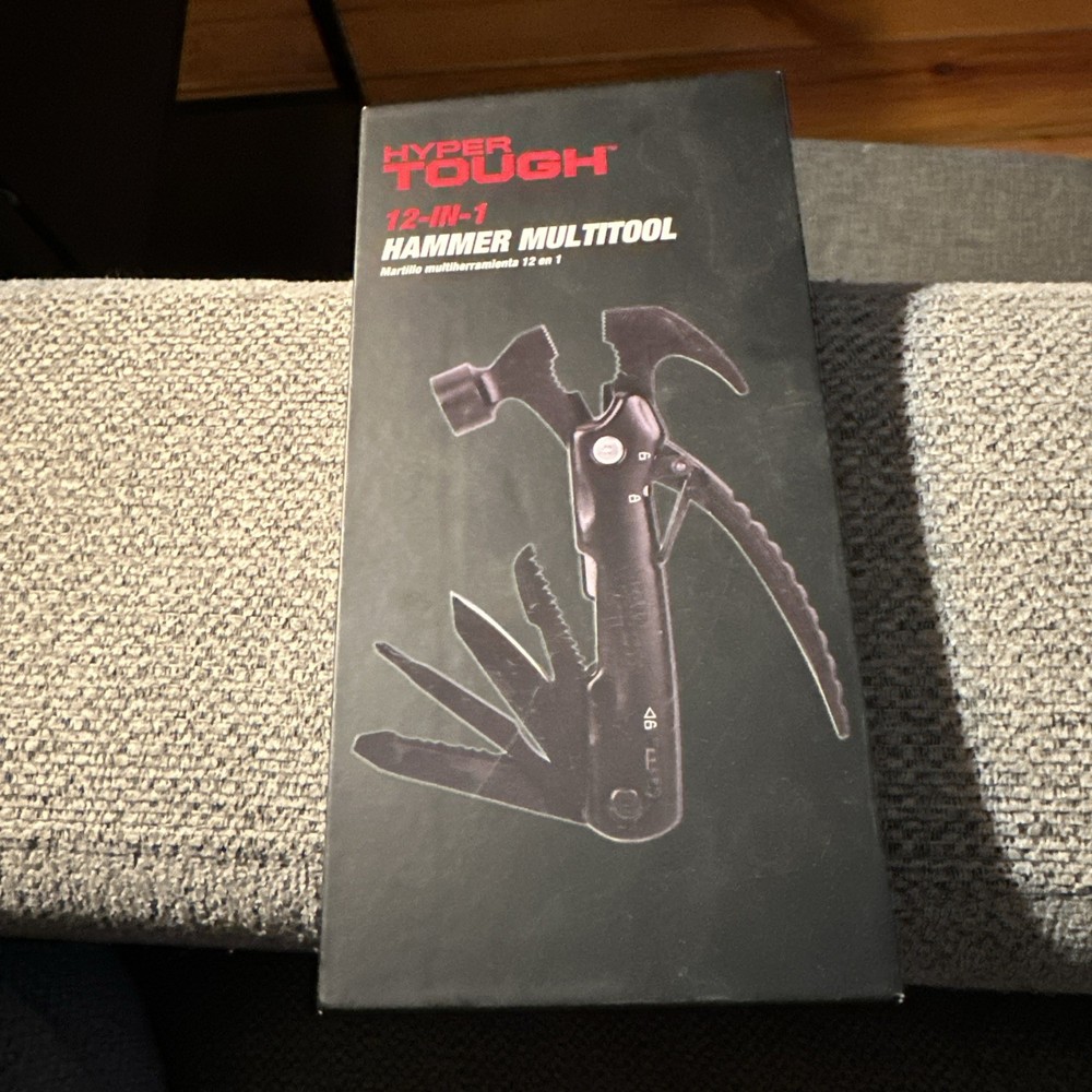 Hyper Tough 12-in-1 Hammer Multitool, Black, Model 42865 , New In The Box!