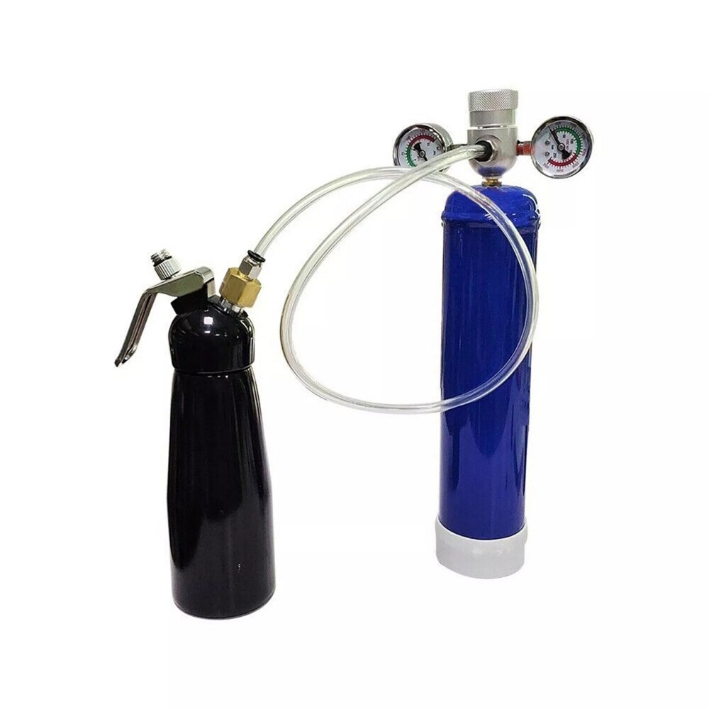 Pressure regulating valve adapter with hose, suitable for 0.95L nitrogen tank