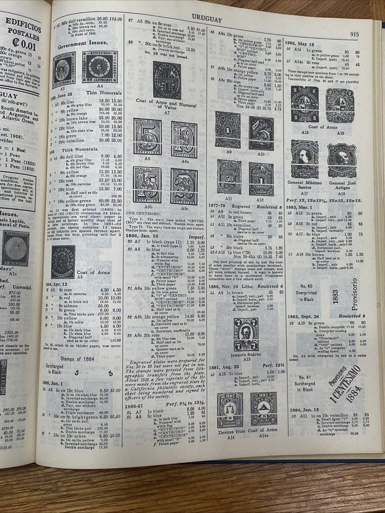 Scott's Standard Postage Stamp Catalogue 1971 Volume 1 Hardcover Book