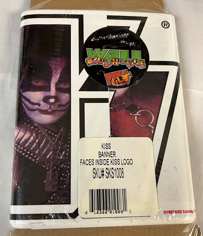 KISS 1997 Wall Banners Reunion Era Wallpaper Decoration Sealed NEW Ace Spaceman