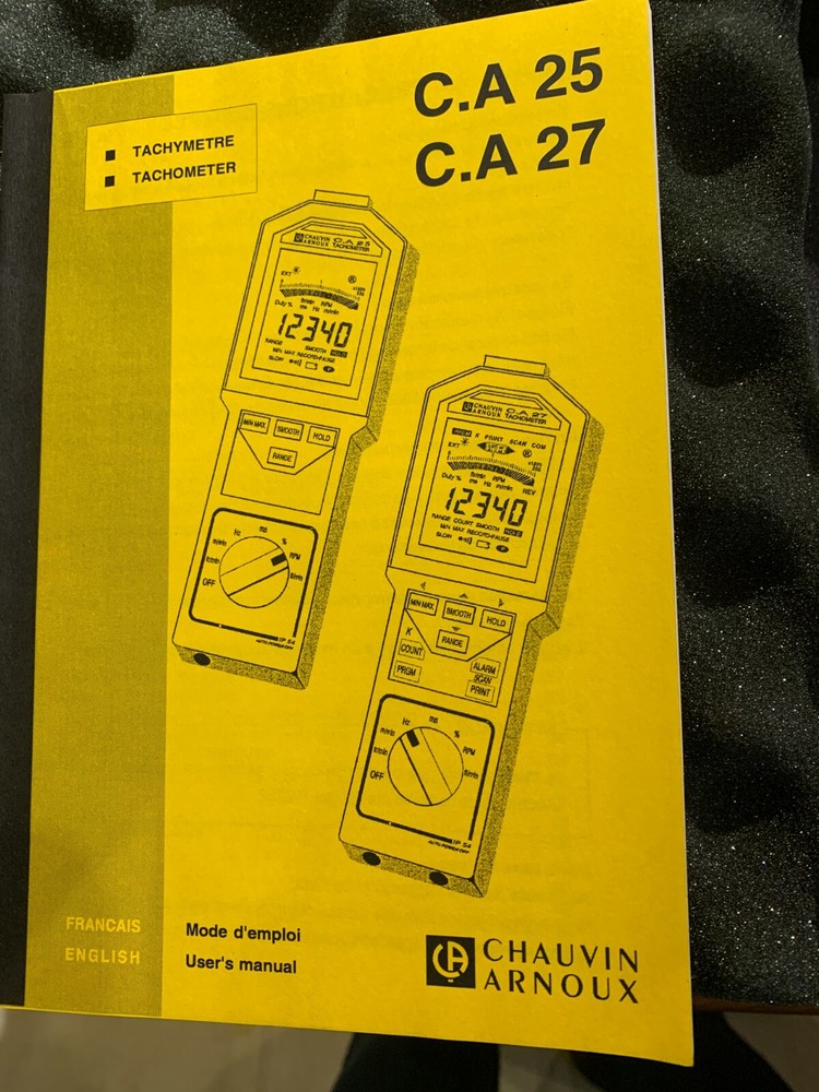 Chauvin Arnoux CA 25 Electronic Tachometer Kit