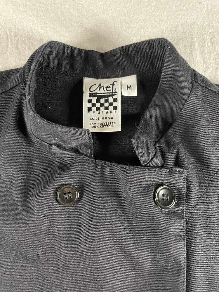 Chef Revival Checkerboard Black Coat Mens Medium