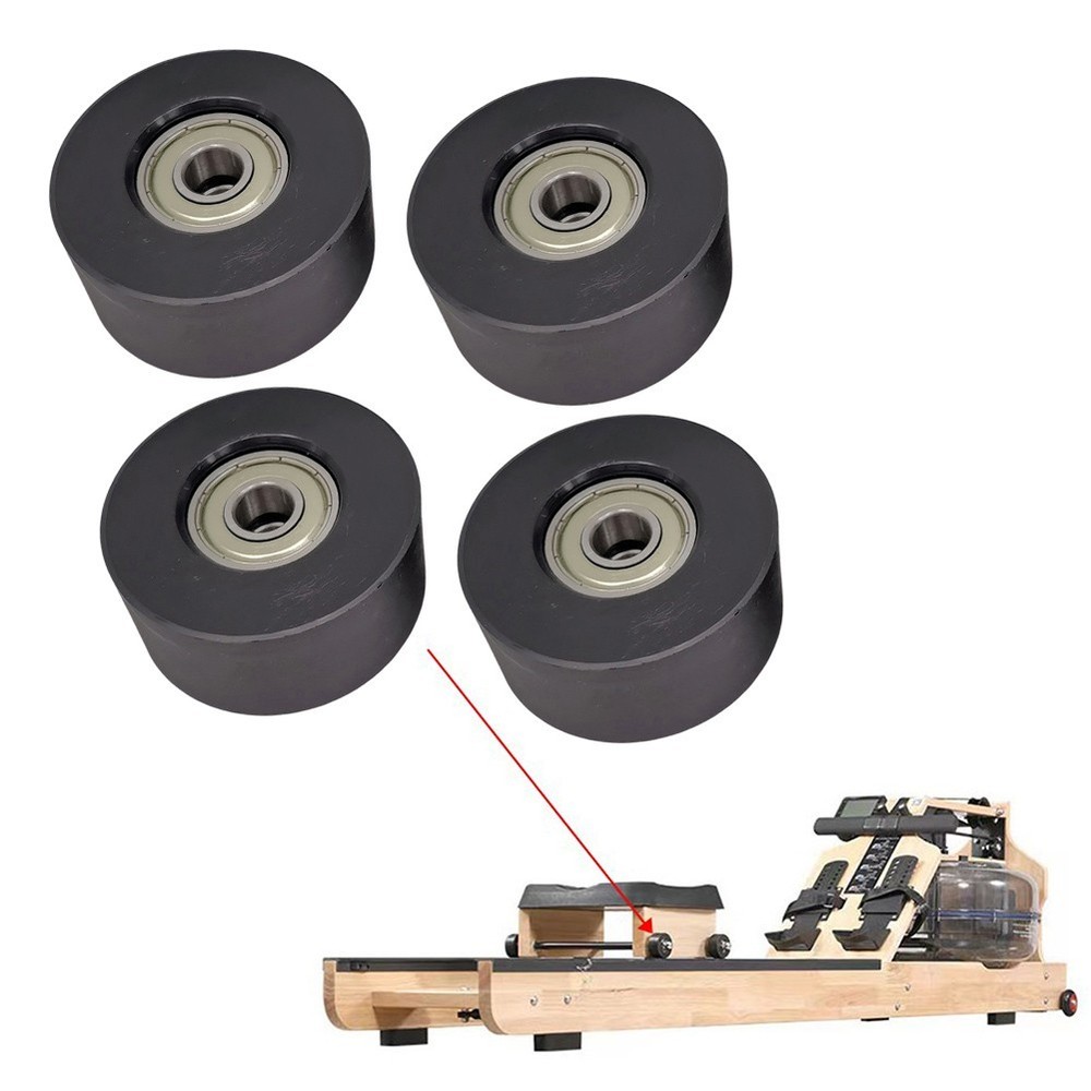Rowing Machine Seat Wheels with High Load Capacity 4 Piece Replacement Set