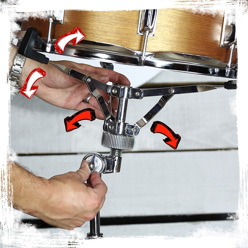 2-PACK Snare Stands | Holder for Tom Drums & Practice Pad Chrome Mount Hardware