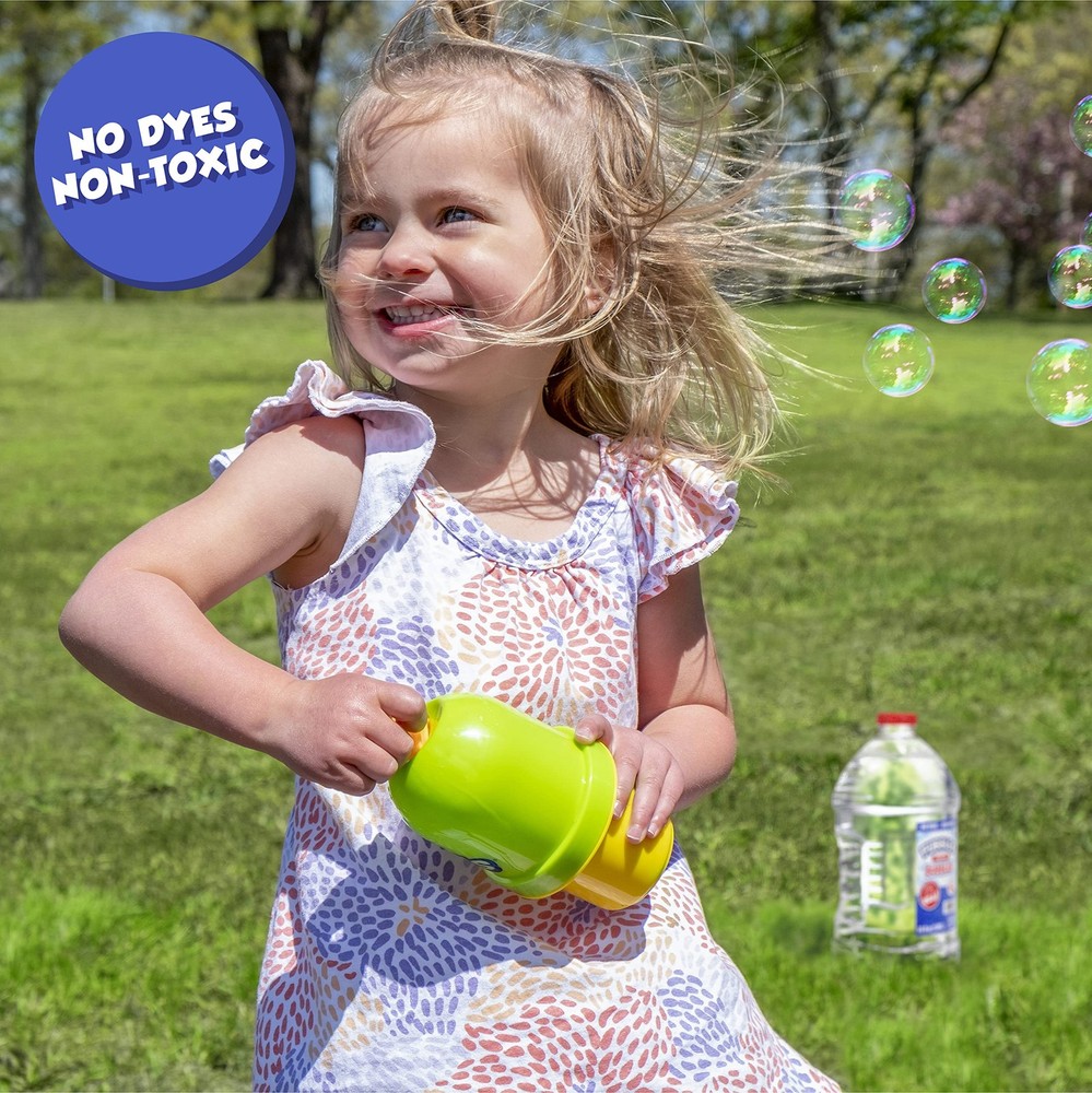 Fubbles 64oz Non-Toxic Bubble Solution - USA Made, No Dyes, Premium