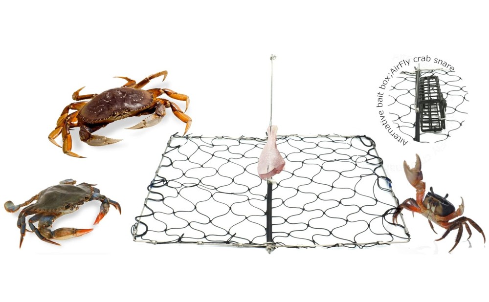 Foldable Crabjaw Trap with Clip - Redesigned Rectangle Castable Crab Hawk Pot...