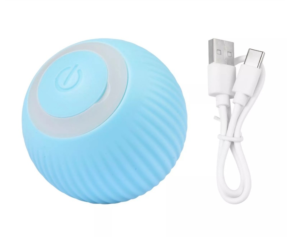 Smart Rotating Ball Cat & Dog Toy Rolling Ball Interactive Rotating 2 Blue