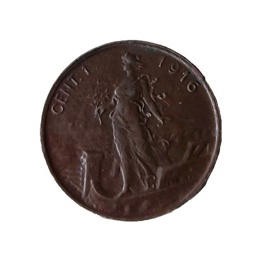 •1916•ITALY•1 CENTESIMO•VF•