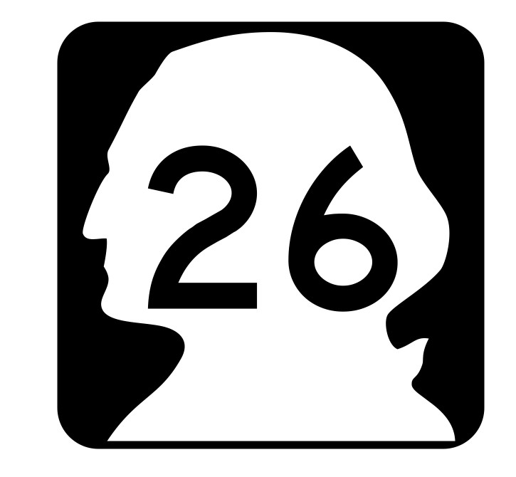 Washington State Route 26 Sticker Decal