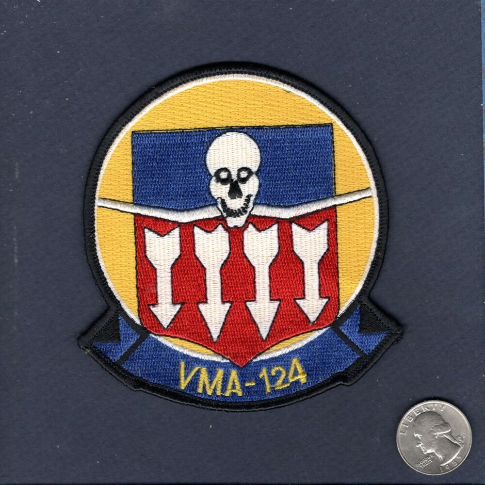 Original VMA-124 WHISTLING DEATH USMC A-4 SKYHAWK Attack Squadron Patch