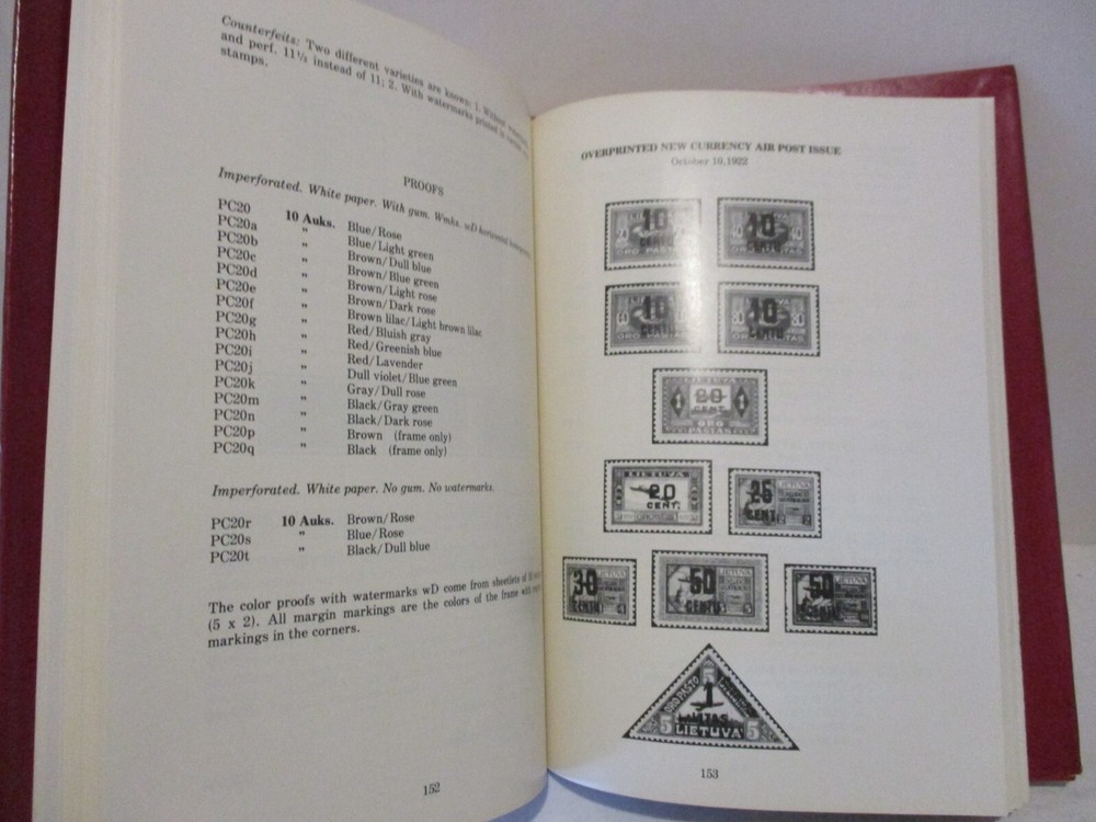 Postage Stamps of Lithuania The Collectors Club Hardcover Philatelic Book 1978