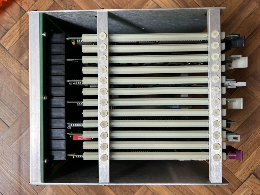 Kevex Card Input Chassis with 7 boards:Digital 5015394-01-D1P2 KDJ11-A Processor