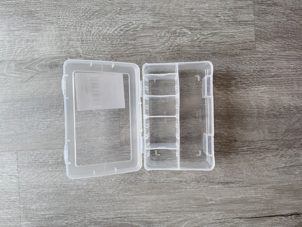 Crafter's Square Divided Case Clear Plastic Bead Storage Organizer