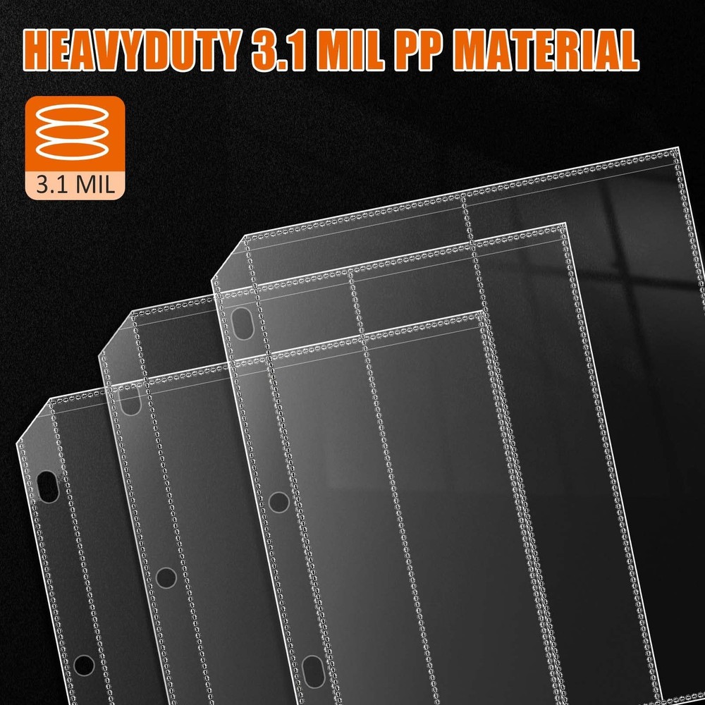 Folded Map Sleeves, Map Protector, Envelopes Page for 3-Ring Binders, Brochur...