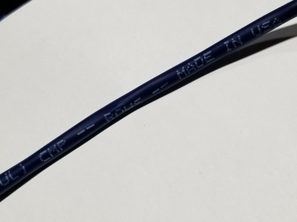 Carol E3602S 18/2C Solid Shielded Plenum Fire Alarm Wire Cable FPLP Blue /100ft