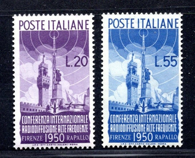 ITALY 1950 SCOTT #538-539 MINT NEVER HINGED