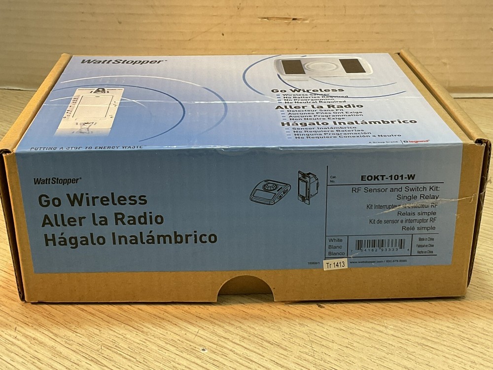 Wattstopper EOKT-101-W Wireless RF Occupancy Sensor Kit White RF switch/GAR160
