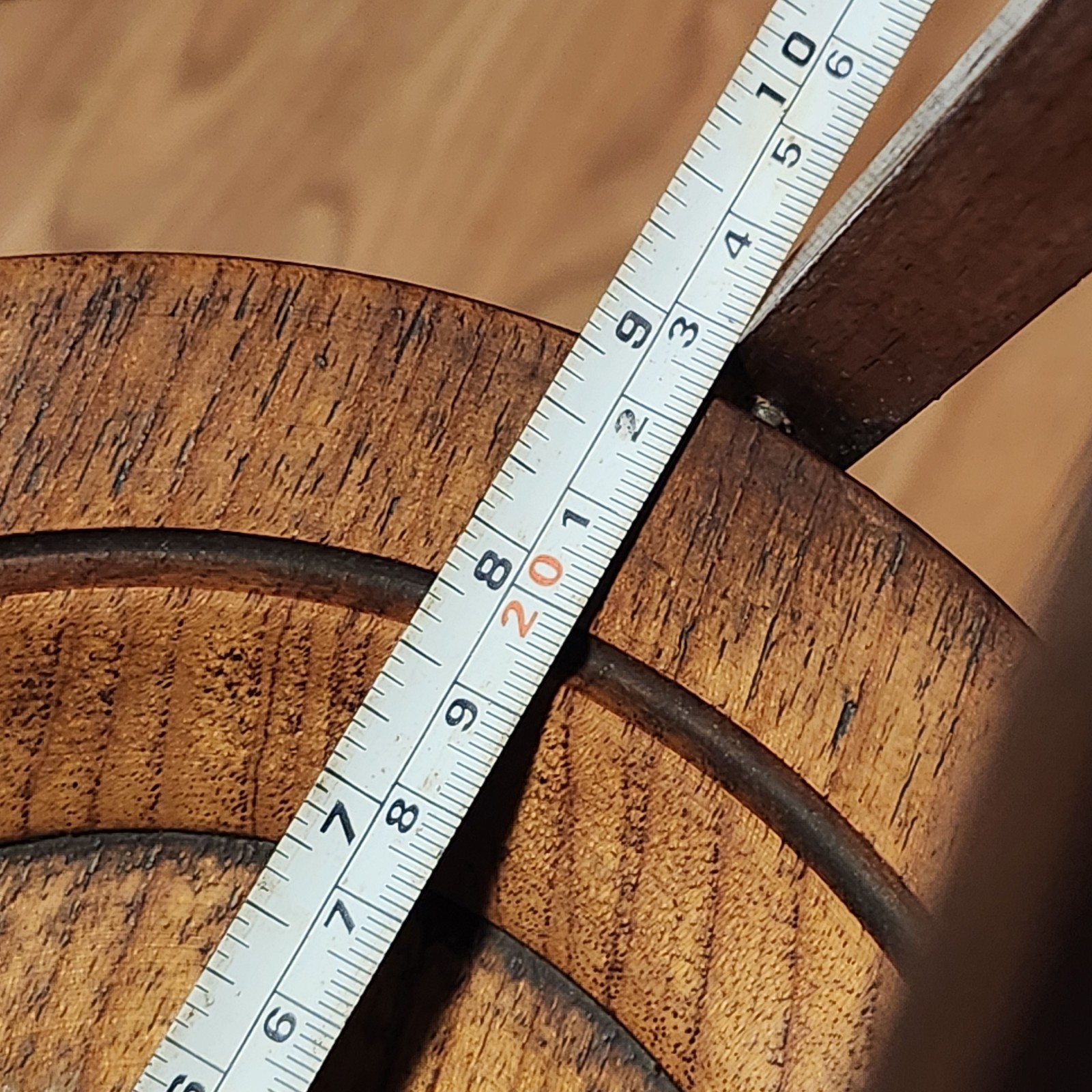 Antique Vintage Edwardian Wooden Inlaid Details Folding Cake Muffin Stand 32"