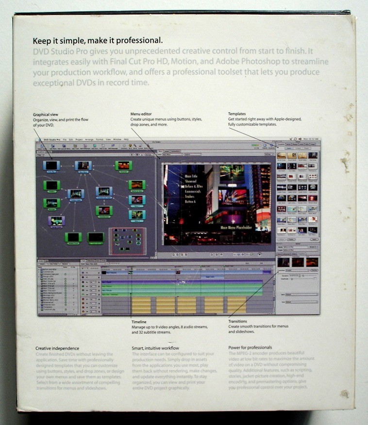 Apple DVD Studio Pro 3 Professional DVD Authoring, Academic, Boxed