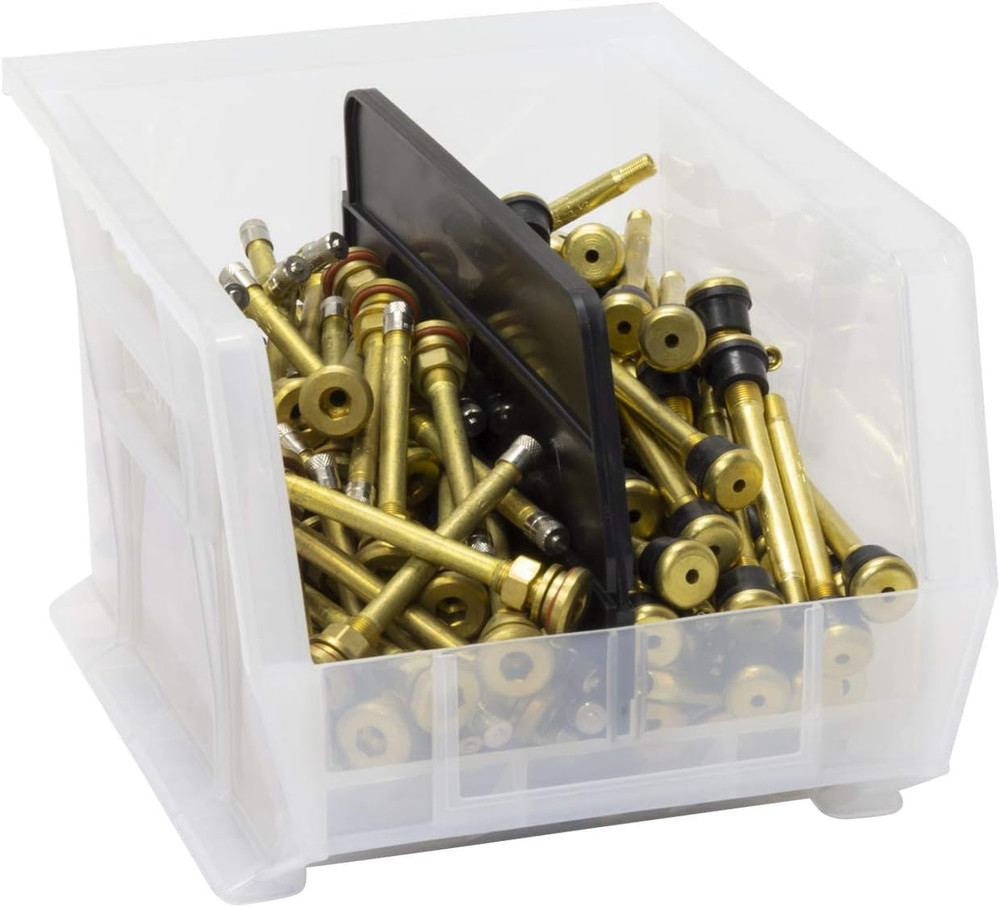 30239 Akrobins Plastic Storage Bins, Space-Saving Stackable Bins for Garage, Pan