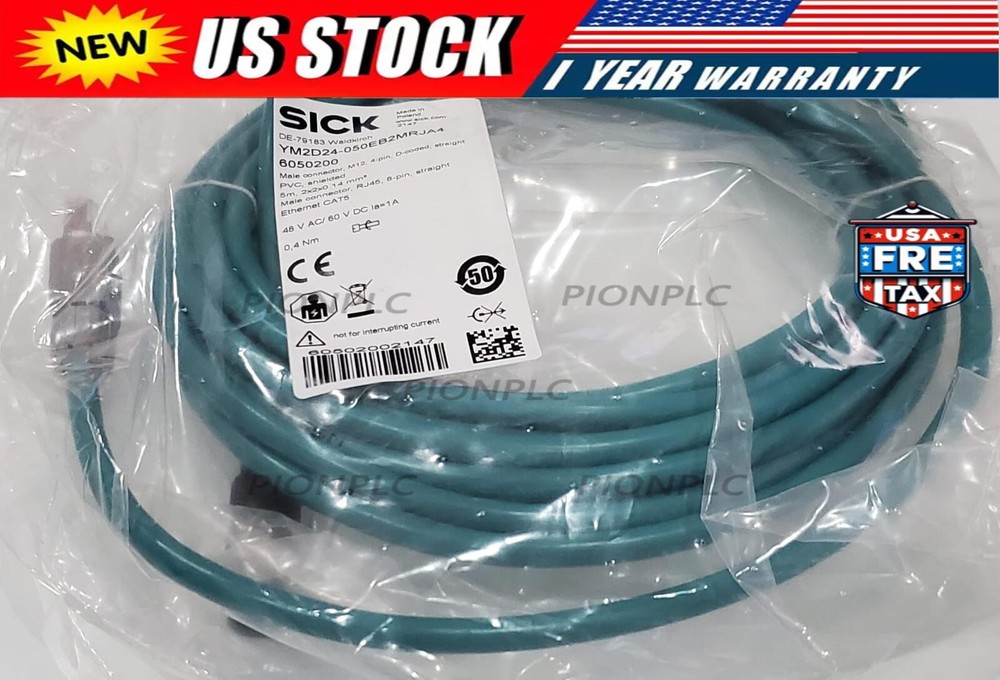 1pc NEW Replacement Network cable SICK YM2D24-050EB2MRJA4 6050200 5M