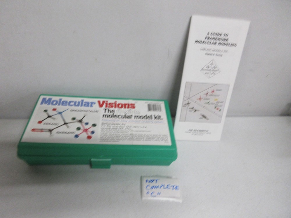 Molecular Visions The Flexible Molecular Model Kit USED, NOT complete. "C" B6S3