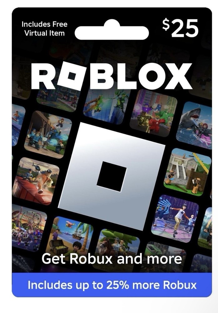 Roblox $25 Gift Card includes Virtual item Gift Card Roblox Game
