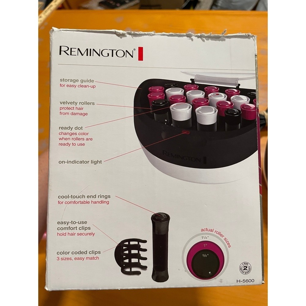 Complete Tested Remington Ionic Protective Ceramic Hot Rollers 20 Curlers H-5600