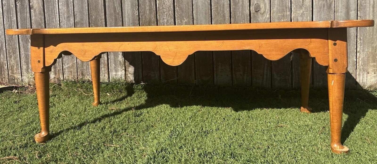 Vintage Mid Century Maple 1776 Porringer Country French Ethan Allen Coffee Table