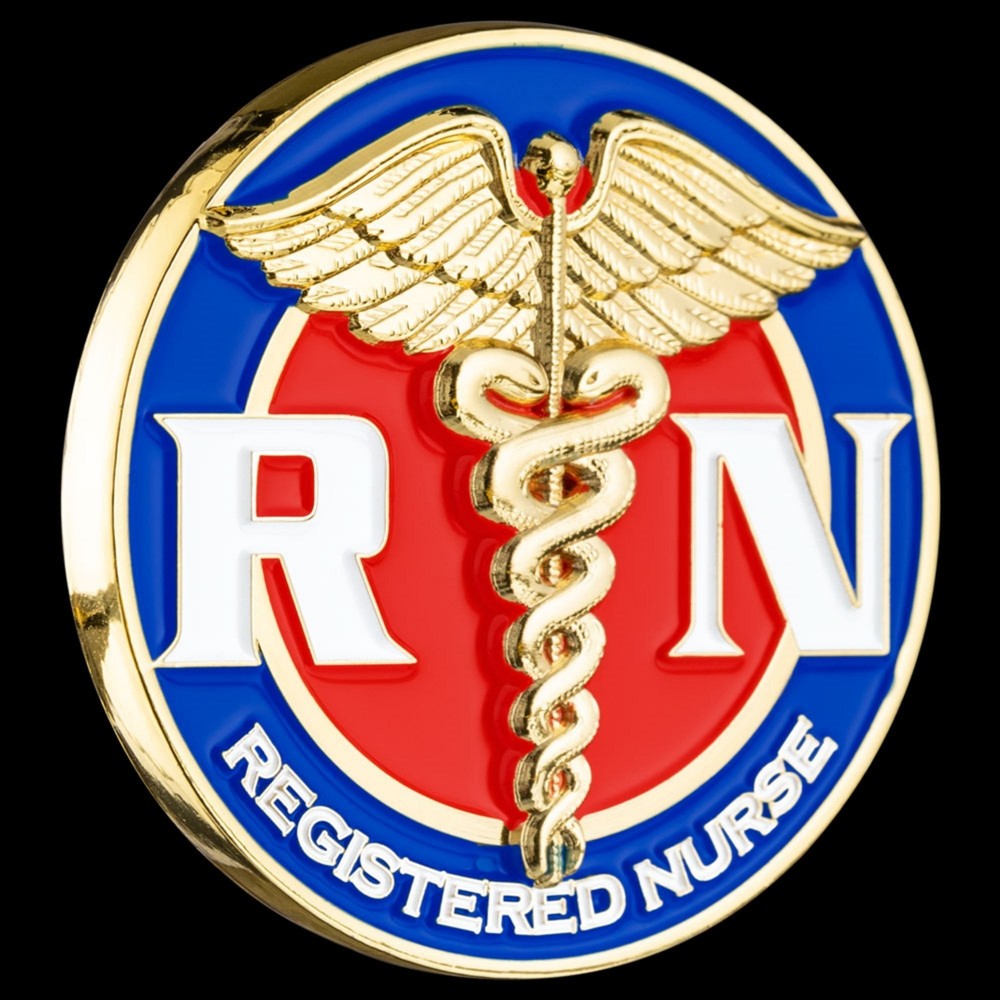 Registered Nurse RN Gold Prayer Coin