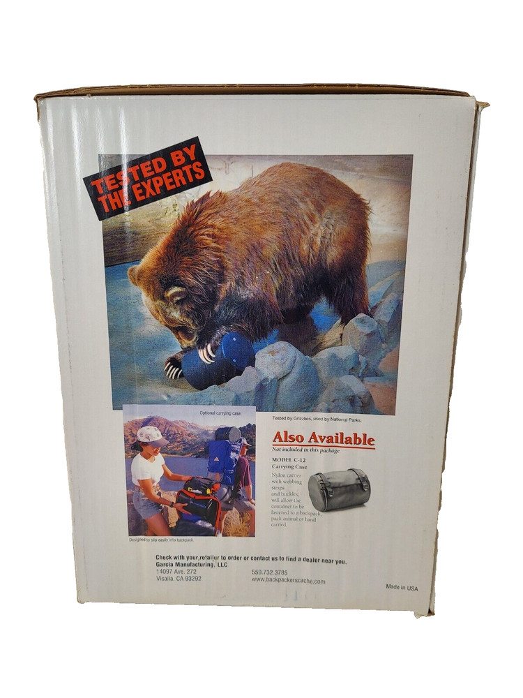 Backpacker's Cache - Bear Proof Container, Bear Resistant Food Storage Open Box