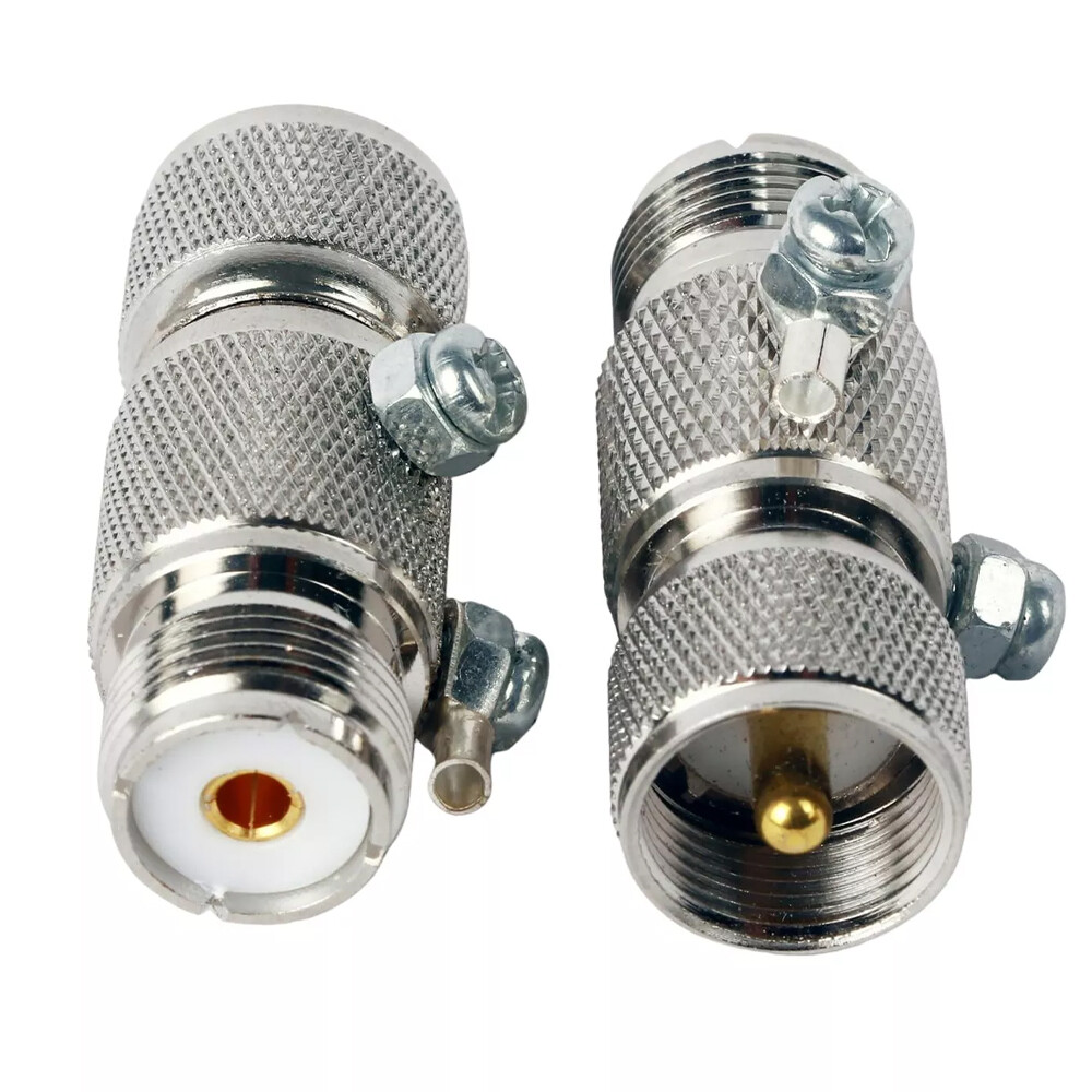 4PCS UHF Lightning Arrestor PL259 Plug to SO239 Socket Bulkhead UHF Male