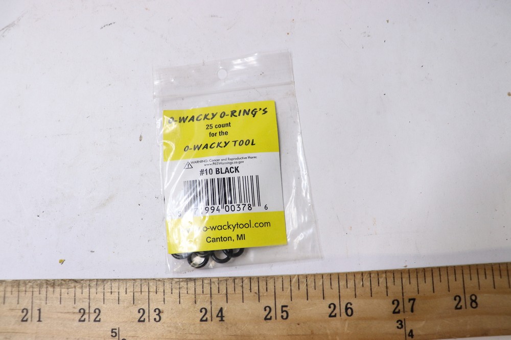 (25-Pk) O-Wacky Tool O-Ring Black 10"