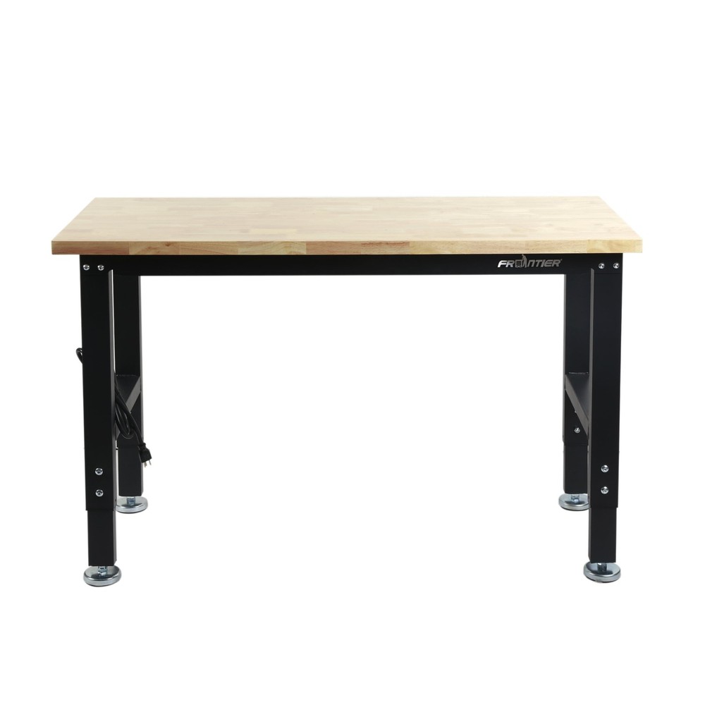 48-Inch Adjustable Workbench Heavy Duty Rubber Wood Work Table Multi-Function US