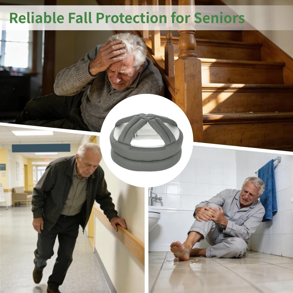 Anti-Fall Elder Head Safety Helmet, Elderly Protective Helmet for Fall Protec...