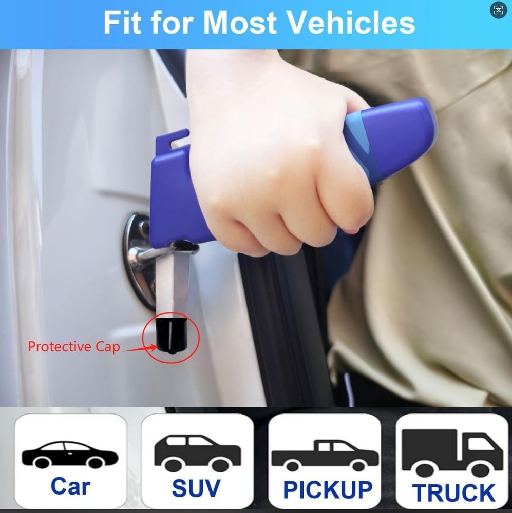Car Door Handle for Portable Elderly, Blue-2 pack