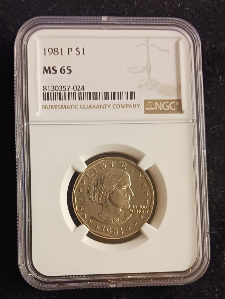 1981(P) NGC MS 65 Susan B. Anthony Dollar Coin