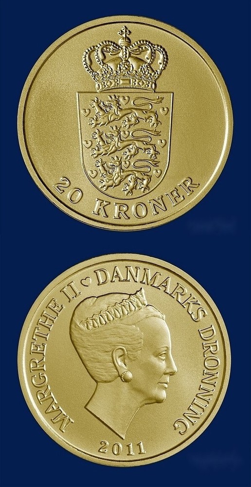 DENMARK 20 Kroner 2011 KM 944 UNCIRCULATED