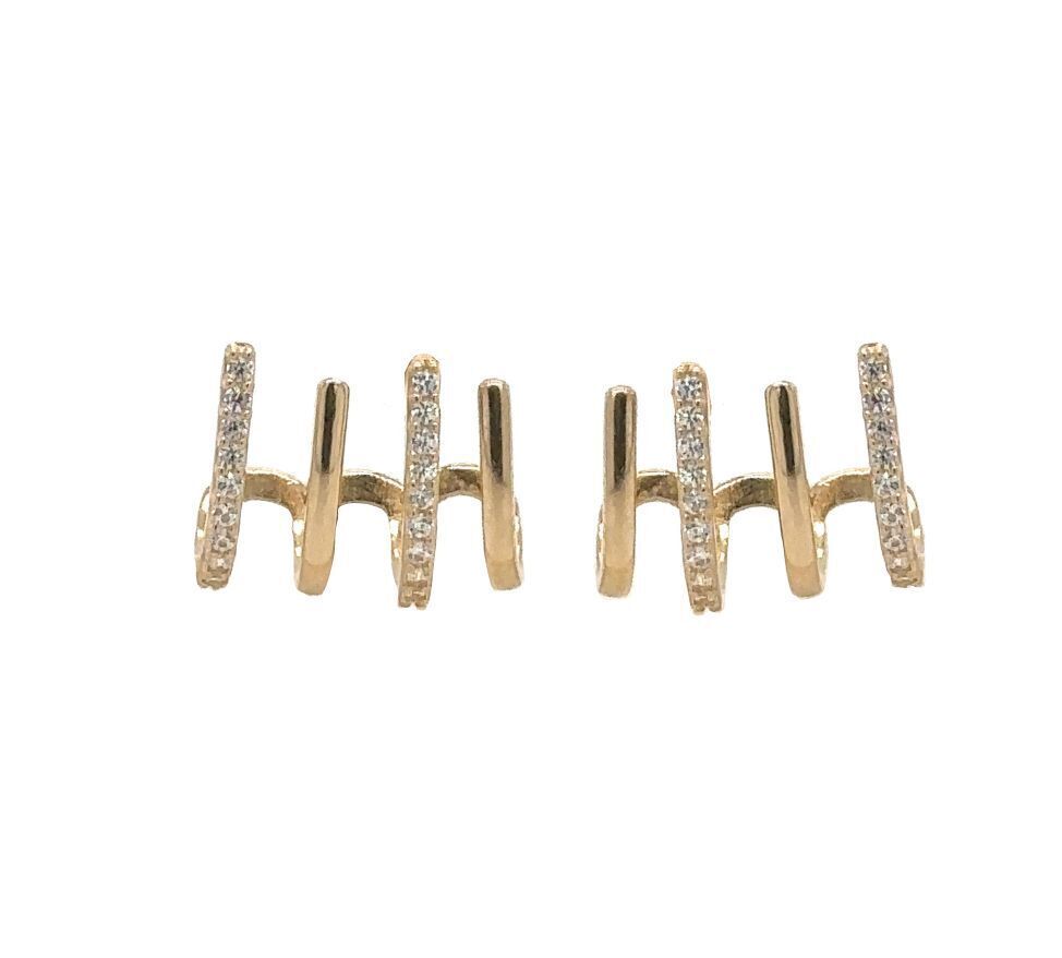 14K Yellow Gold Earrings Push Back