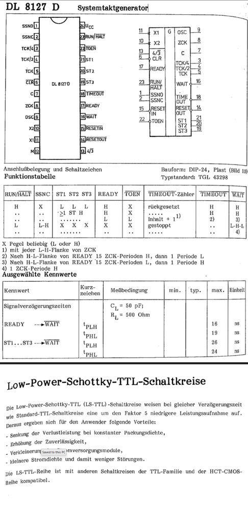 2PCS DL8127D RFT System Clock Generator Controller IC Z8000-compatible DIP-24