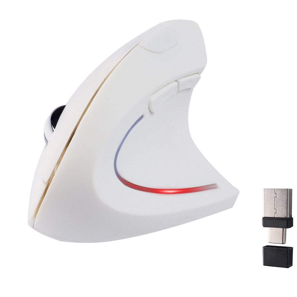 Ergonomic Vertical Wireless Mouse USB C Dual Interface Multi-Device Compatible