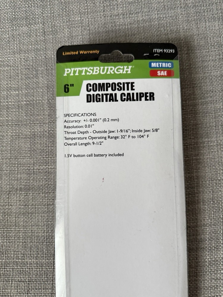 Pittsburgh 6"Composite caliper